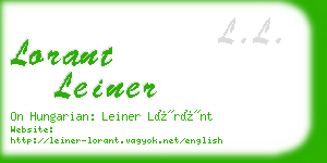 lorant leiner business card